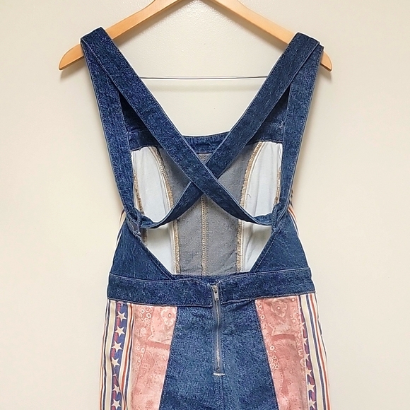 NWOT  | Free People We The Free | Dallas Americana Denim Jumpsuit - Picture 6 of 14
